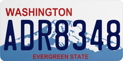 WA license plate ADR8348
