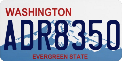 WA license plate ADR8350