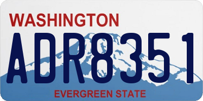 WA license plate ADR8351