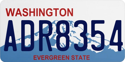 WA license plate ADR8354