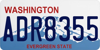 WA license plate ADR8355