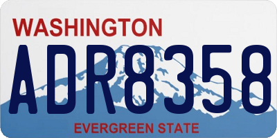 WA license plate ADR8358