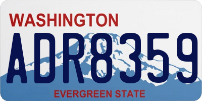 WA license plate ADR8359
