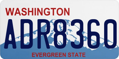 WA license plate ADR8360