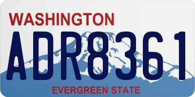 WA license plate ADR8361