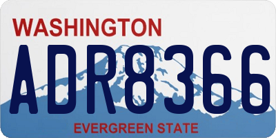 WA license plate ADR8366