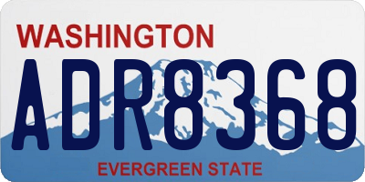 WA license plate ADR8368