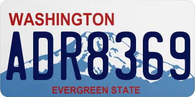 WA license plate ADR8369