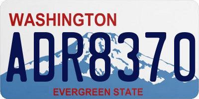 WA license plate ADR8370