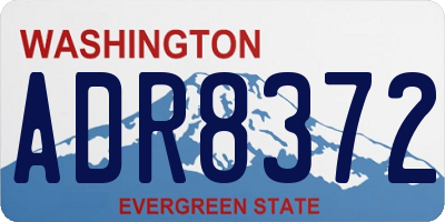 WA license plate ADR8372