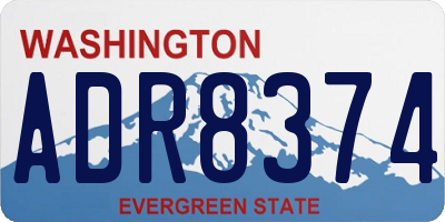 WA license plate ADR8374