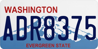 WA license plate ADR8375
