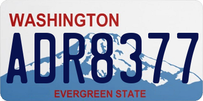 WA license plate ADR8377