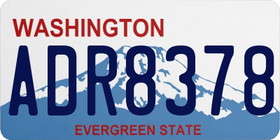 WA license plate ADR8378