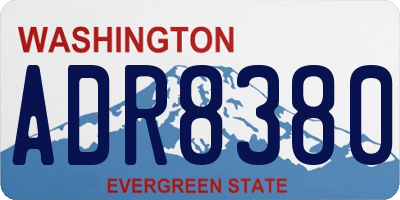 WA license plate ADR8380