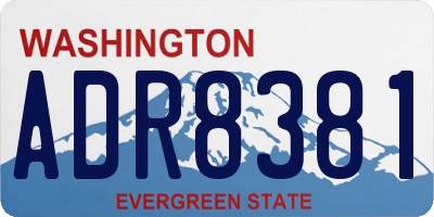 WA license plate ADR8381