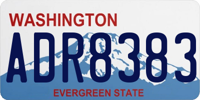 WA license plate ADR8383