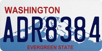 WA license plate ADR8384