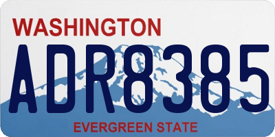 WA license plate ADR8385