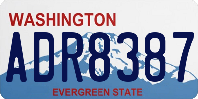 WA license plate ADR8387