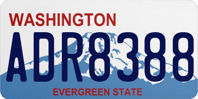 WA license plate ADR8388