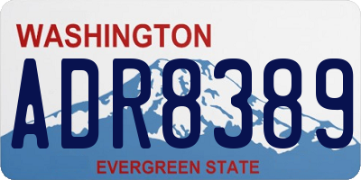 WA license plate ADR8389