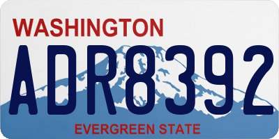 WA license plate ADR8392