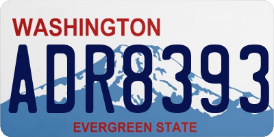 WA license plate ADR8393