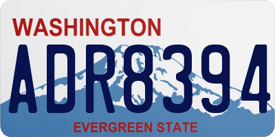 WA license plate ADR8394