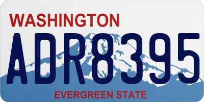 WA license plate ADR8395