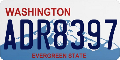 WA license plate ADR8397