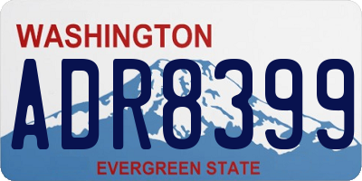 WA license plate ADR8399