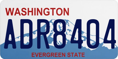WA license plate ADR8404