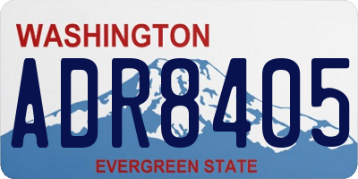 WA license plate ADR8405
