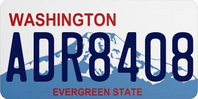 WA license plate ADR8408