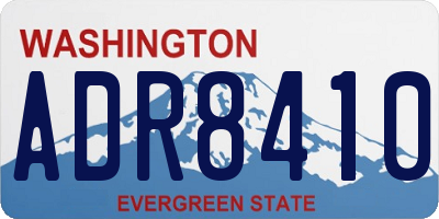 WA license plate ADR8410