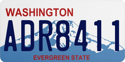 WA license plate ADR8411