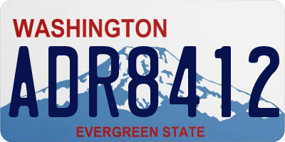 WA license plate ADR8412