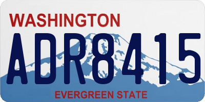 WA license plate ADR8415