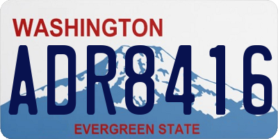 WA license plate ADR8416