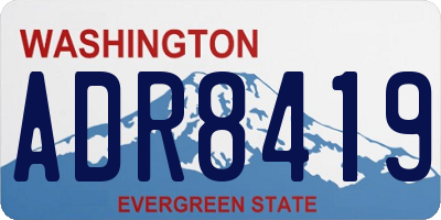 WA license plate ADR8419