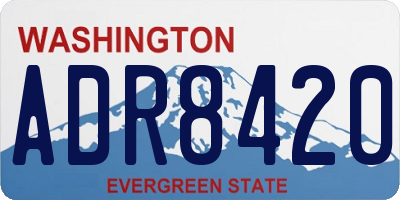 WA license plate ADR8420