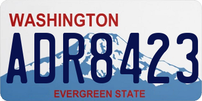 WA license plate ADR8423