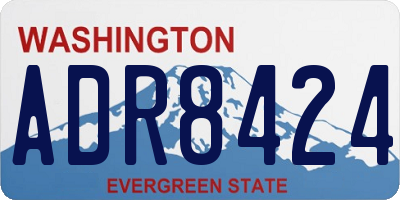 WA license plate ADR8424