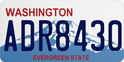 WA license plate ADR8430
