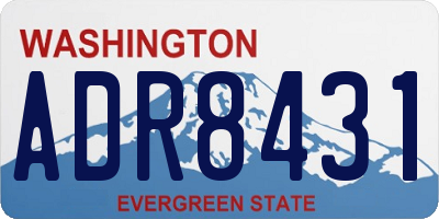 WA license plate ADR8431