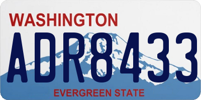 WA license plate ADR8433