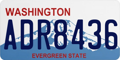 WA license plate ADR8436