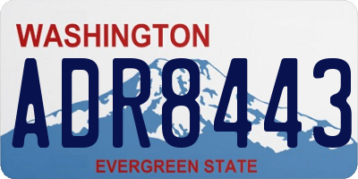 WA license plate ADR8443