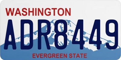 WA license plate ADR8449